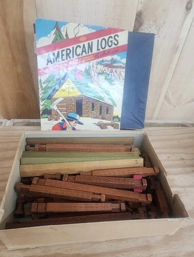 Vintage american logs building - vintage,